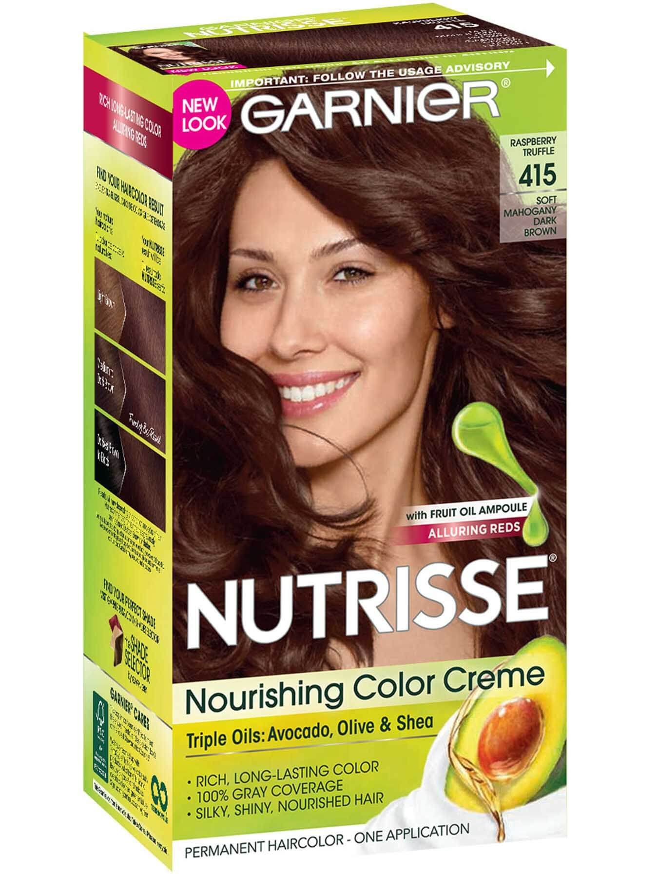 Garnier Nutrisse Color Crème Nutrisse nourishing color crème 415 alluring reds raspberry truffle